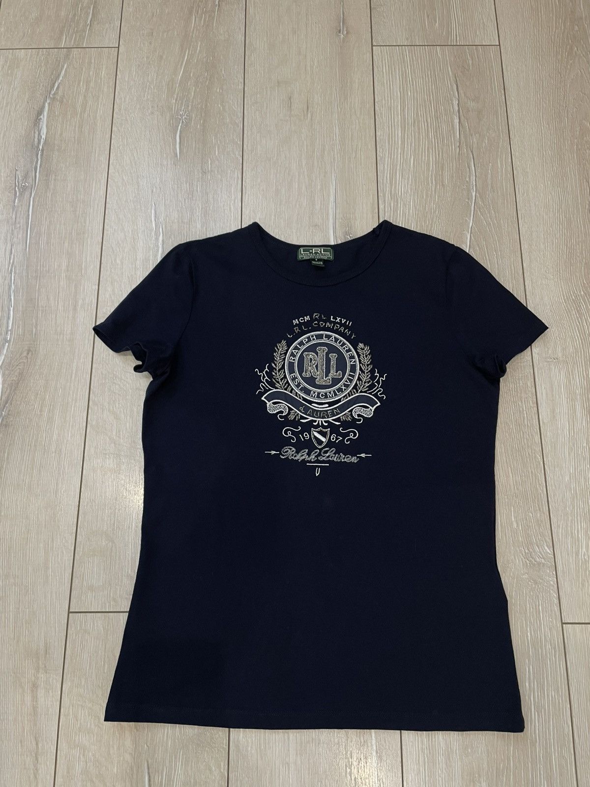 RRL Ralph Lauren Ralph Lauren Sport Dark Blue Knitwear tee #A2499 Size S / US 4 / IT 40 - 1 Thumbnail
