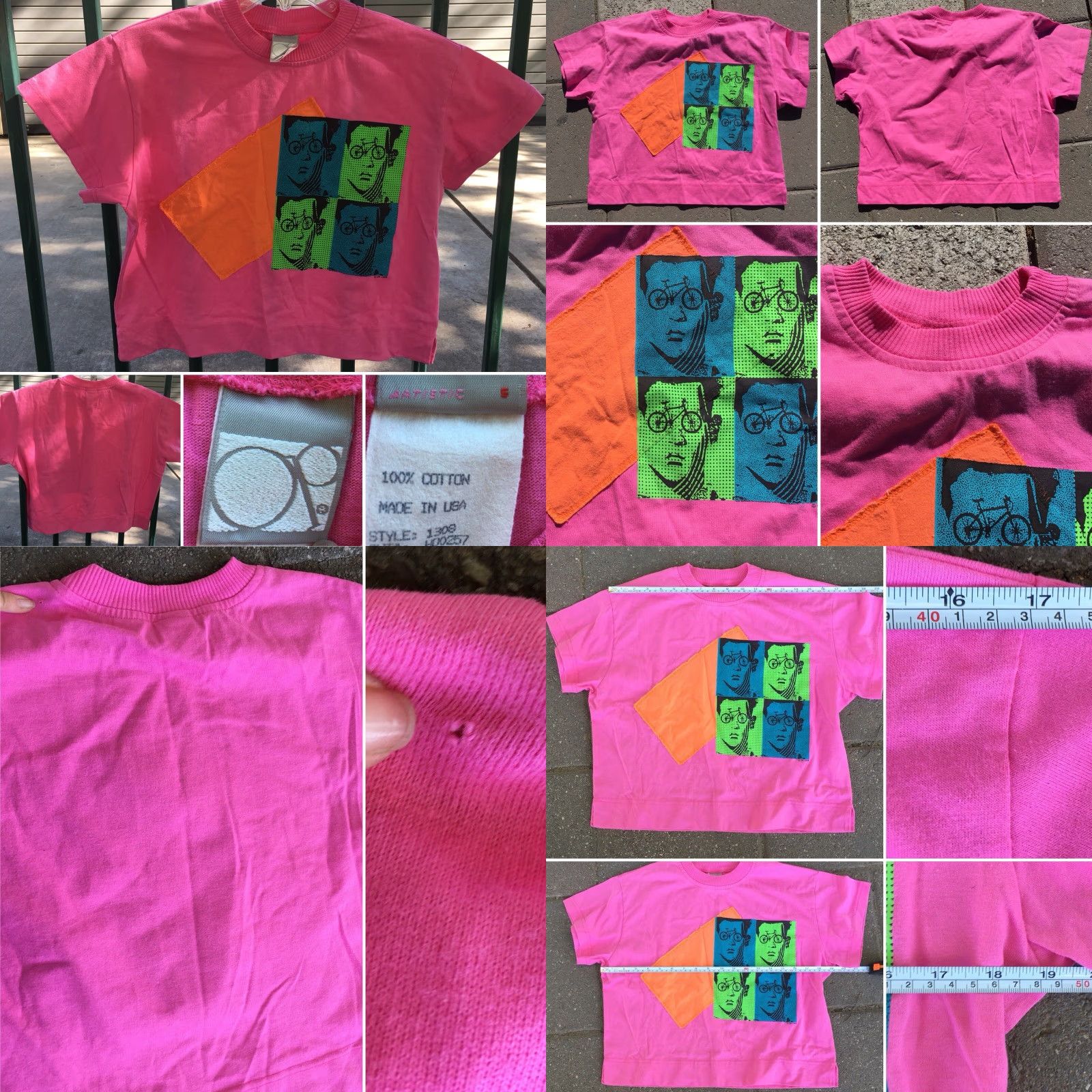 Ocean Pacific Vintage Ocean Pacific 80s Pink Neon Bicycle Face Graphic Crop T-Shirt M Womens Size M / US 6-8 / IT 42-44 - 8 Thumbnail