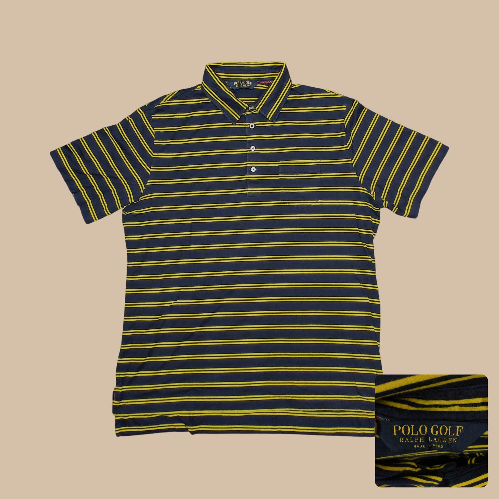 Polo Ralph Lauren Polo Ralph Lauren Y2K Polo Golf Striped Boxy Polo Shirt XL Size US XL / EU 56 / 4 - 1 Thumbnail