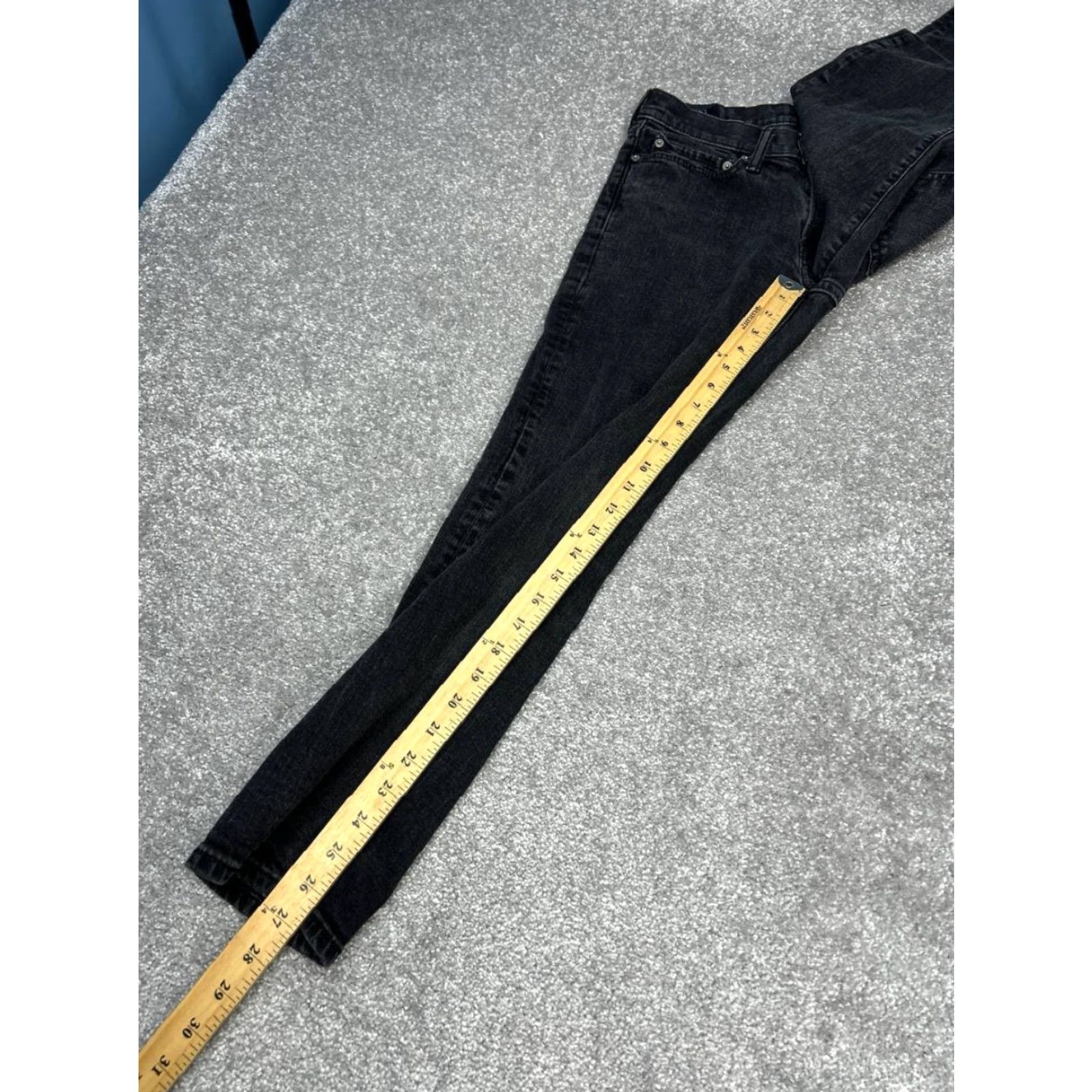 Abercrombie & Fitch Abercrombie & Fitch Langdon Skinny Stretch Jeans Mens 28 Black Low Rise 28x27 Jeans Mens Black Skinny 28 27 Vintage No Pattern Solid 5-Pocket Denim Size US 28 / EU 44 - 3 Thumbnail