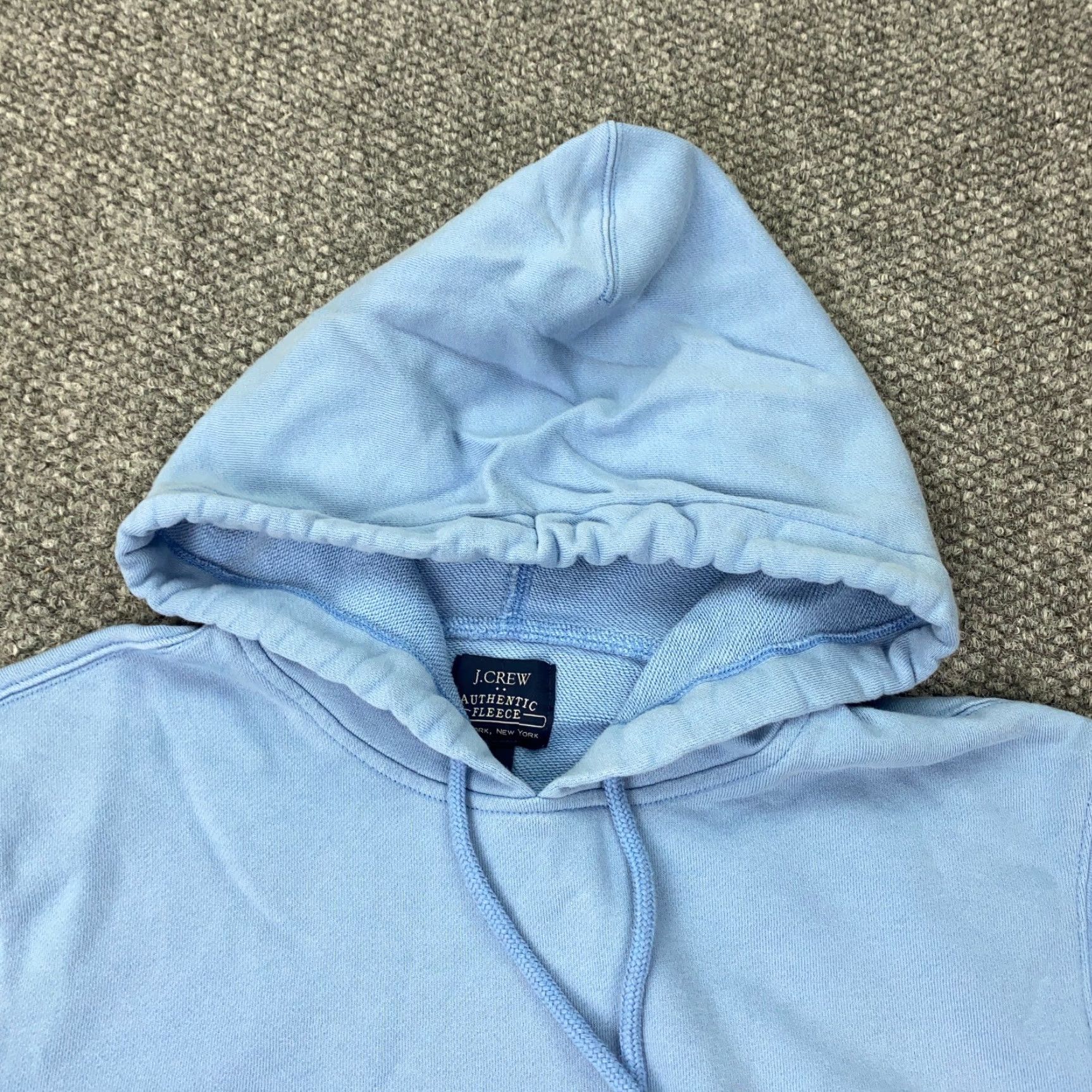 J.Crew VINTAGE J.CREW Fleece Hoodie Shirt Womens Large Blue Sweatshirt Pullover Hooded Casual Outerwear, 90s-inspired Womens Hoodie Size L / US 10 / IT 46 - 4 Thumbnail