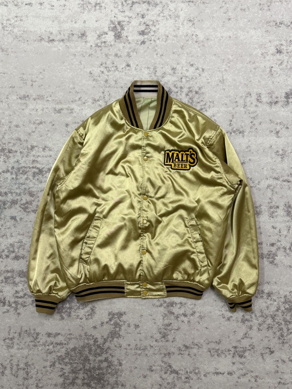 Vintage Vintage Suntory Malt’s Beer Riversible Varsity Bomber Jacket Size US L / EU 52-54 / 3 - 16 Thumbnail