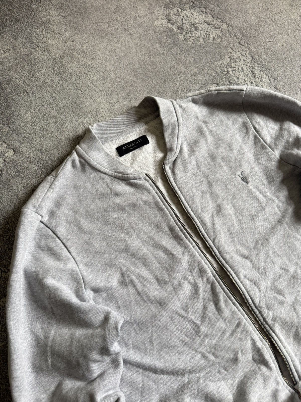 Allsaints × Designer Allsaints M raven bomber MD147K zip knitwear sweater jumper Size US M / EU 48-50 / 2 - 2 Thumbnail