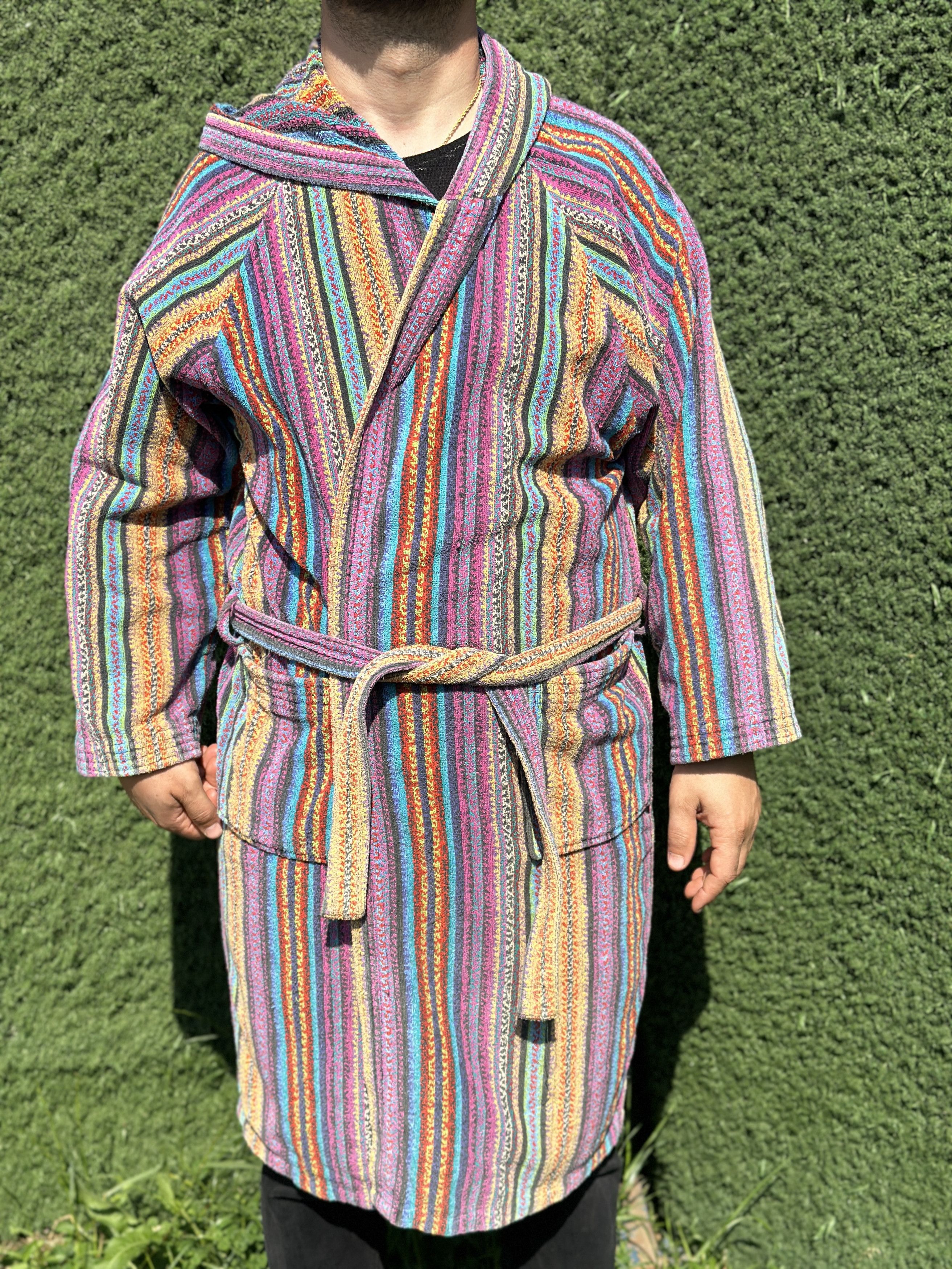 Missoni Rainbow Bathrobe Missoni 3D Knit Stripe Retro Size L Size US L / EU 52-54 / 3 - 1 Preview