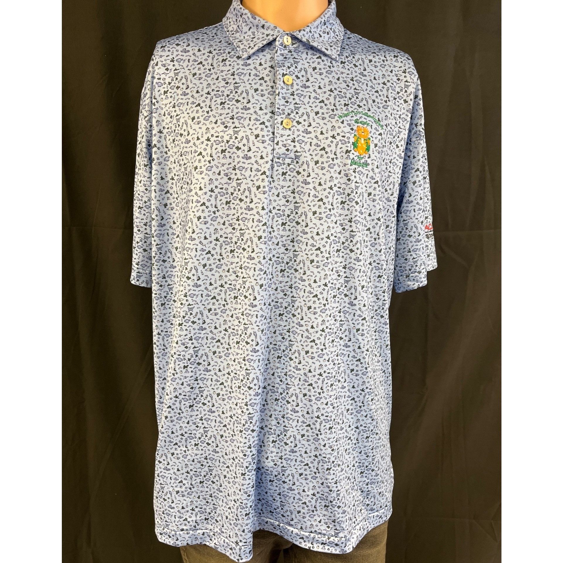 Peter Millar Peter Millar Summer Comfort Men's Blue Golf Shirt/Polo Sz L Size US L / EU 52-54 / 3 - 1 Thumbnail