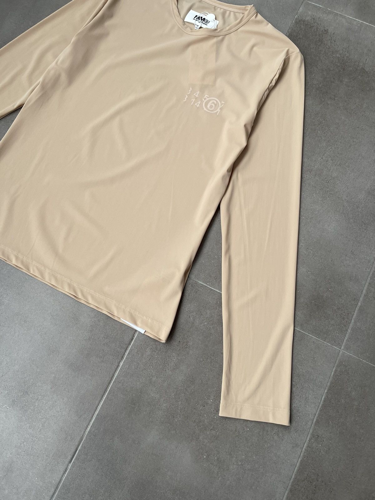 Maison Margiela !DS! SS23 Maison Margiela Printed Logo Beige Long Sleeve Size L / US 10 / IT 46 - 10 Thumbnail