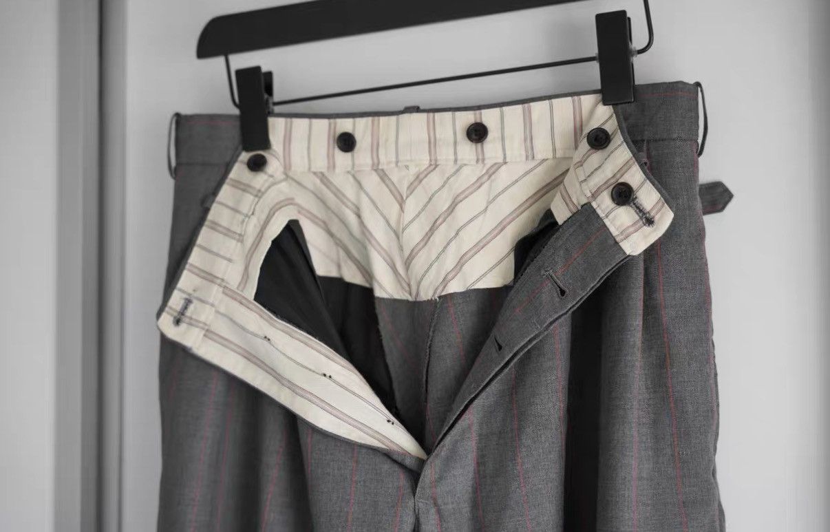 Yohji Yamamoto Yohji Yamamoto Rokumeikan Gray & Orange Striped Trousers K4 Size US 34 / EU 50 - 3 Thumbnail