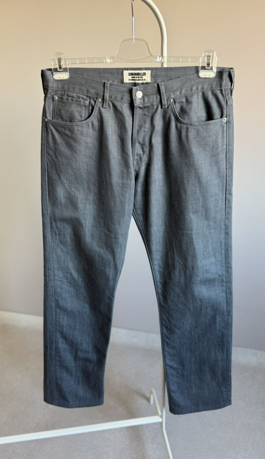 Simon Miller Simon Miller M001 Grey Slim Straight Japanese Denim Jeans Size US 36 / EU 52 - 7 Thumbnail