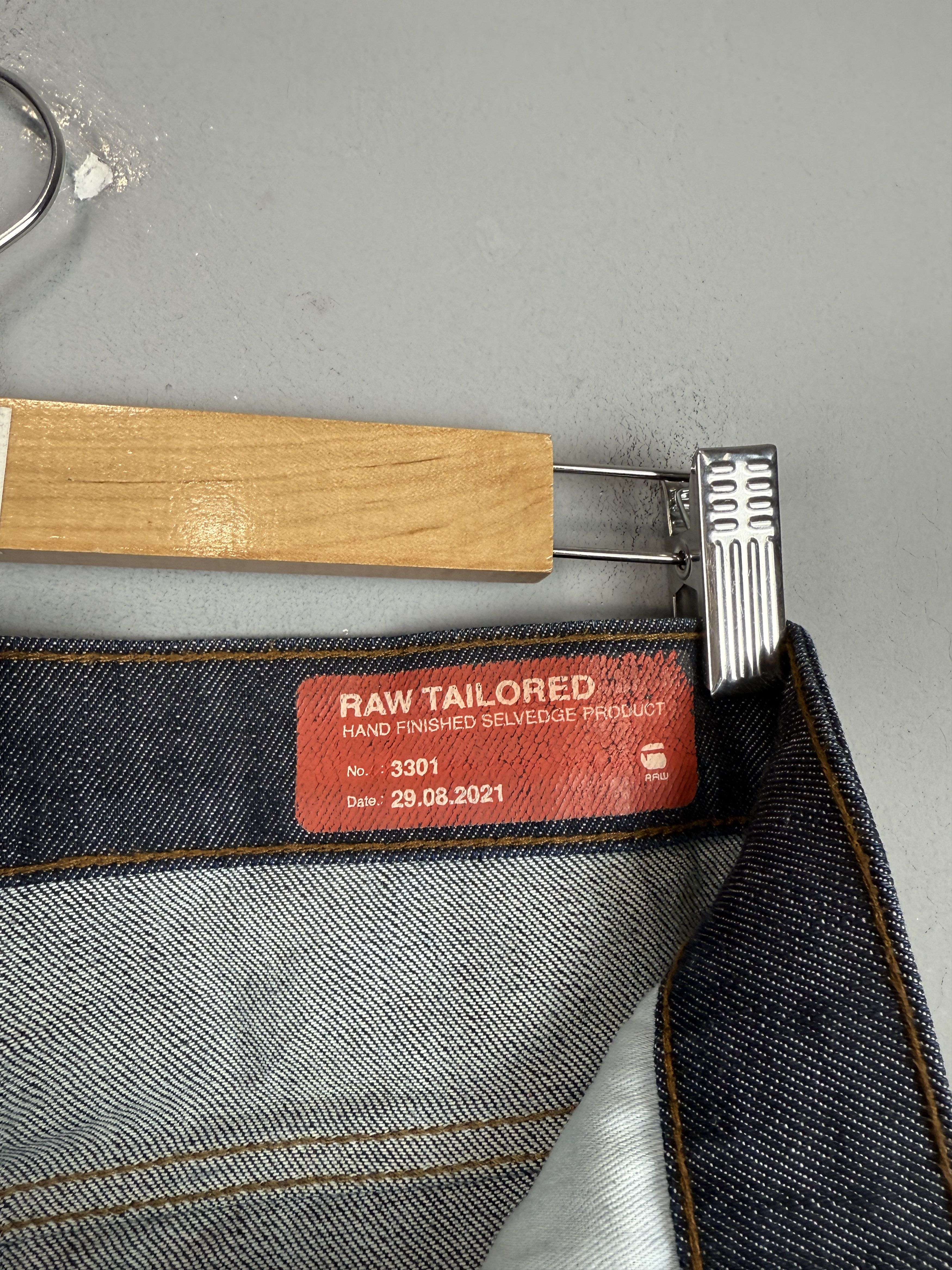 G-Star G-Star Raw 3301 Slim Jeans Selvedge Denim Tailored Blue Size US 30 / EU 46 - 10 Thumbnail