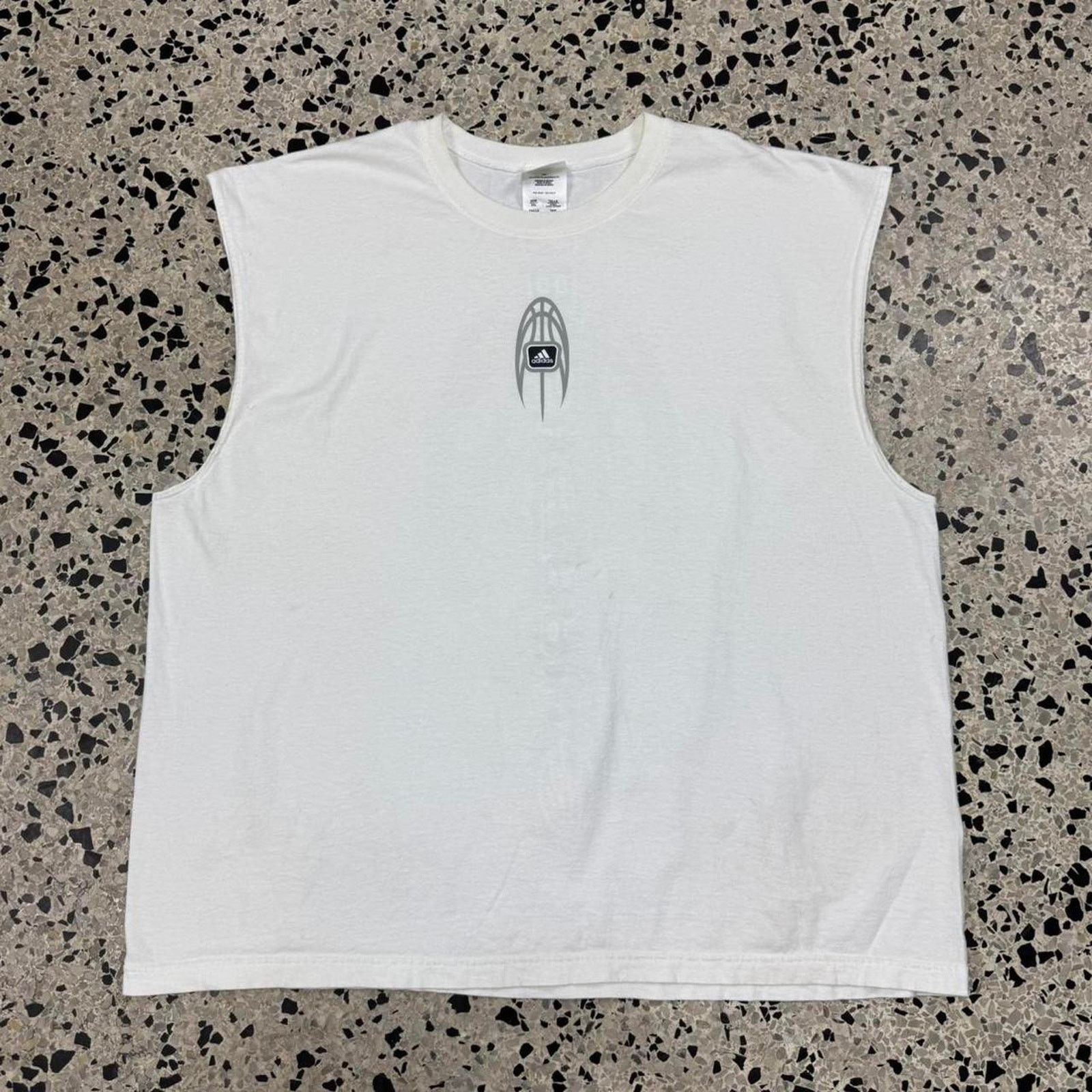 Adidas × Vintage VINTAGE Y2K ADIDAS BASKETBALL SLEEVELESS TANK TOP TEE: Size US XXL / EU 58 / 5 - 2 Thumbnail