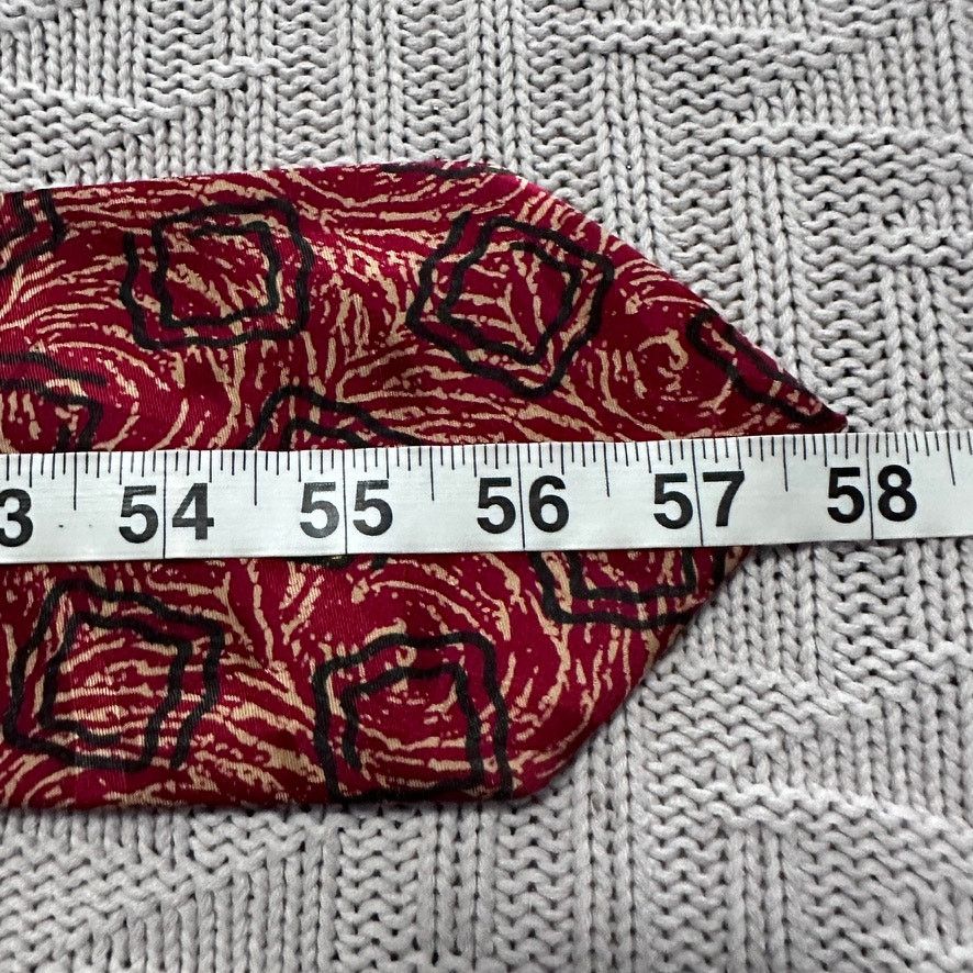 Vintage Vintage Montebello red abstract print silk tie Size ONE SIZE - 5 Thumbnail