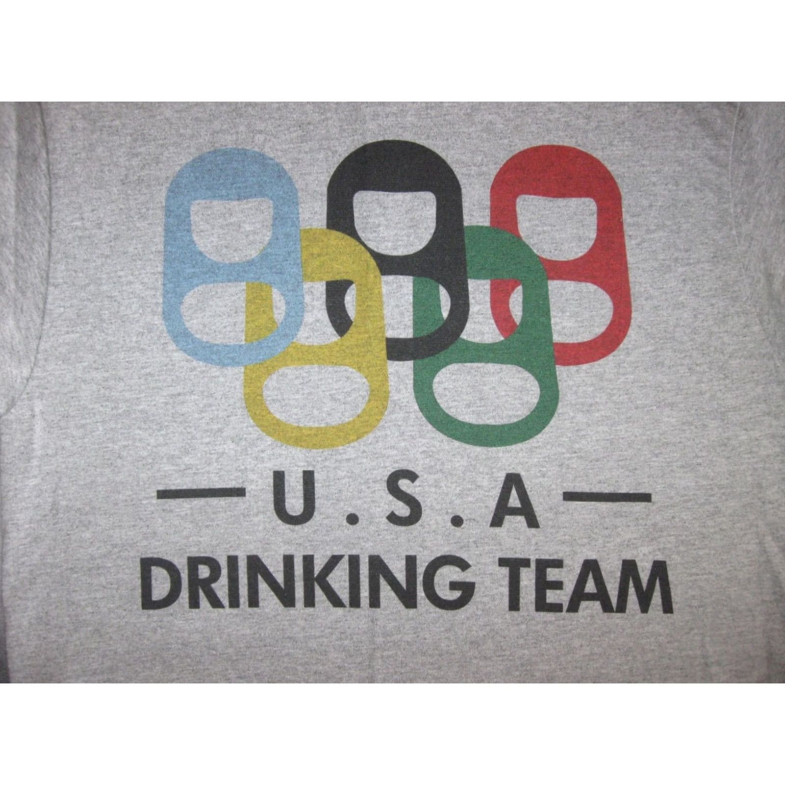 Port & Company USA Drinking Team T Shirt Mens Small Graphic Print Port & Company Gray 90% Cotton 10% Polyester BeER Theme USA 2010s Size US S / EU 44-46 / 1 - 3 Thumbnail