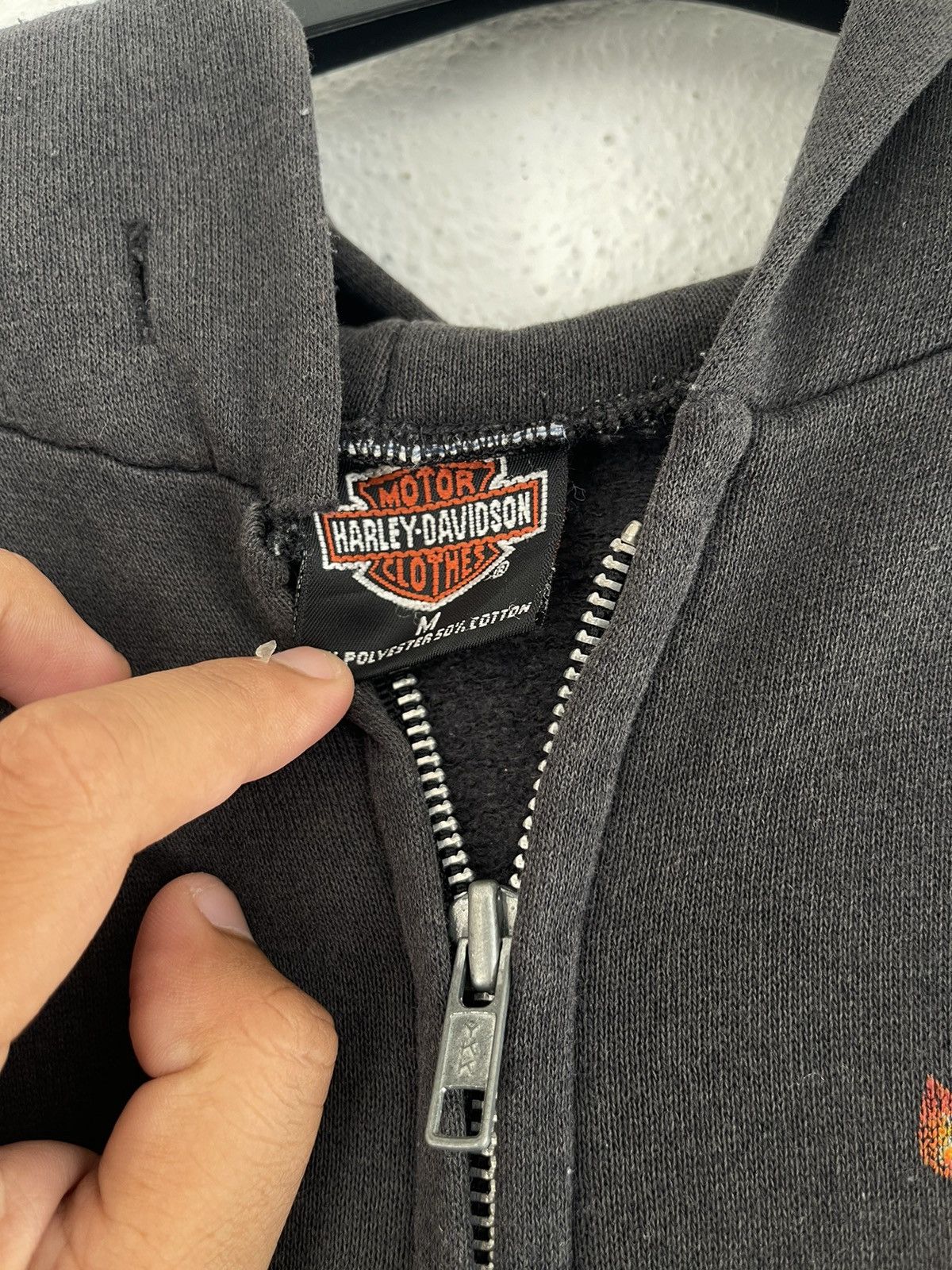 Harley Davidson Vintage 1992 Harley Davidson Flame Pomona Valley Hoodie Size US M / EU 48-50 / 2 - 7 Thumbnail