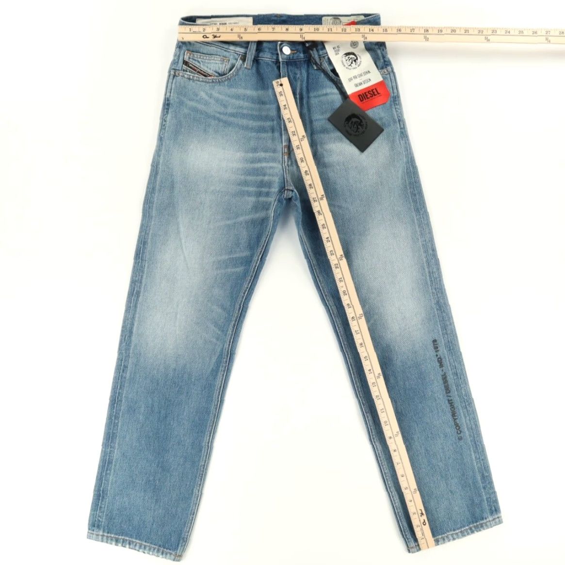 Diesel Diesel D-Macs Straight Jeans Men Blue 28 Cotton Denim Pants Regular Fit Size US 28 / EU 44 - 3 Thumbnail