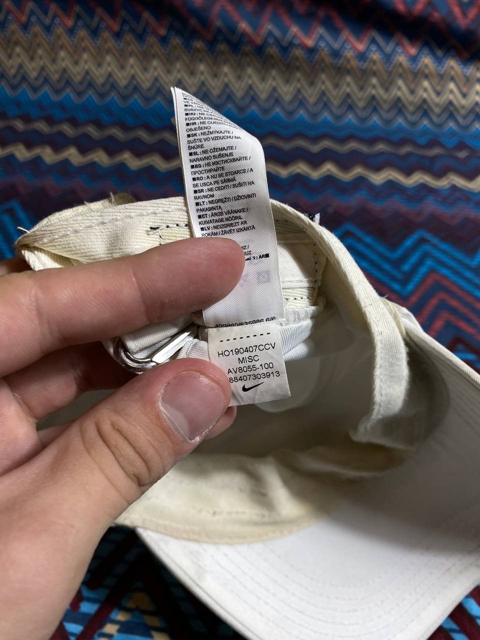 Nike Hats Nike Vintage White Y2K big logo Streetwear Size ONE SIZE - 3 Thumbnail