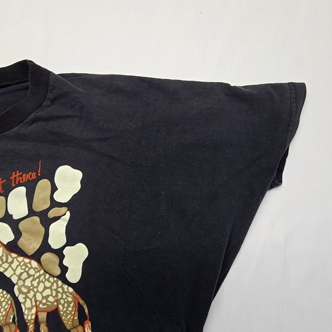 Vintage Vintage Jungle Giraffe Graphic Black 2XL Batwing Shirt 90s Size US XXL / EU 58 / 5 - 5 Thumbnail