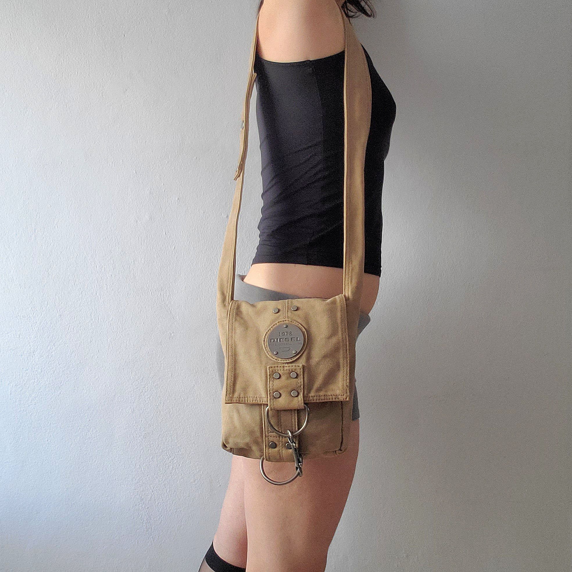 Diesel Diesel vintage y2k cargo hardware logo crossbody denim bag Size ONE SIZE - 12 Thumbnail