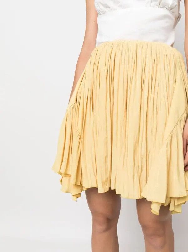 Lanvin o1y0326 Mini Skirt in Marigold Size 28" / US 6 / IT 42 - 5 Thumbnail