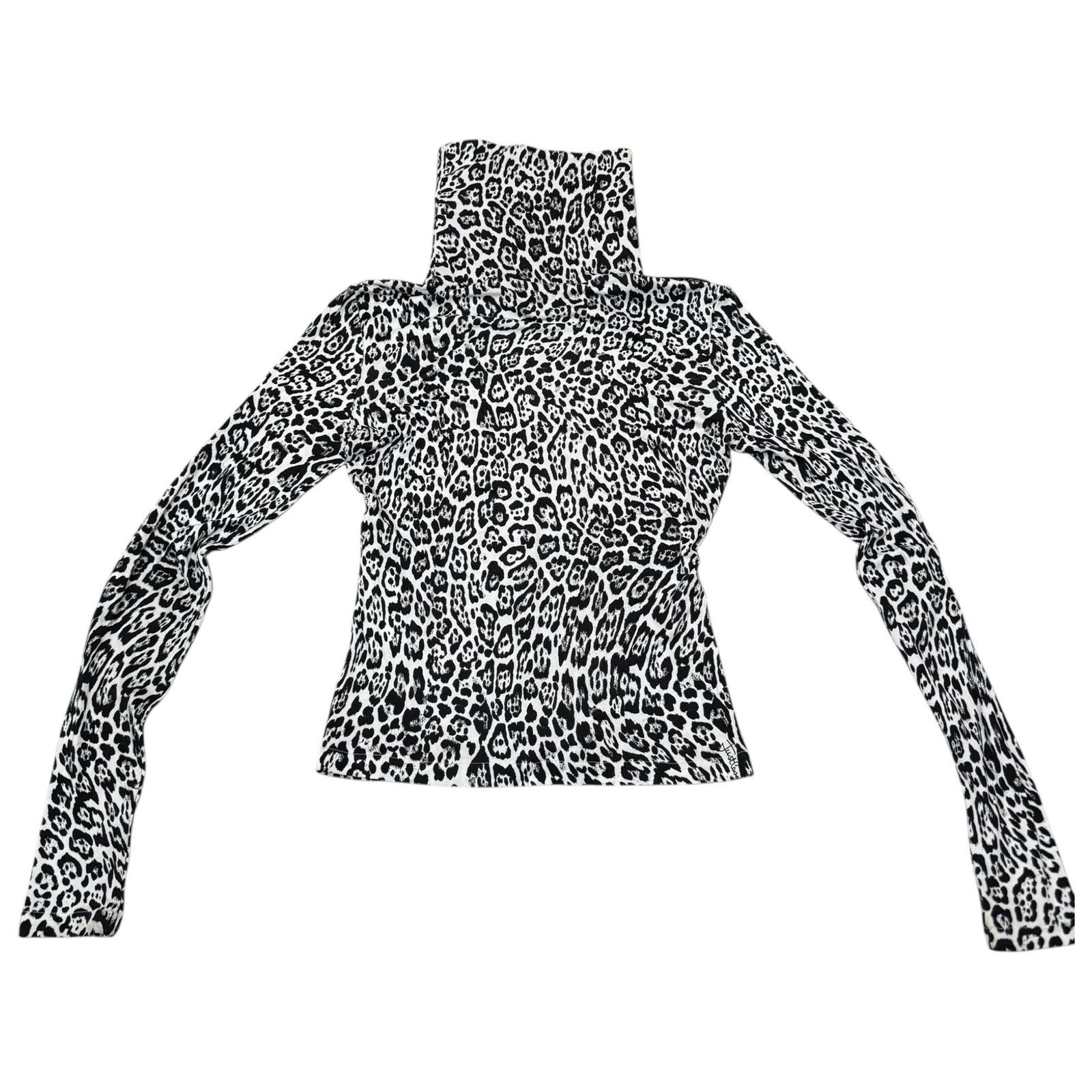 Just Cavalli Just Cavalli Leopard Print Top Funnel Neck IT 44 US Large Size M / US 6-8 / IT 42-44 - 13 Thumbnail