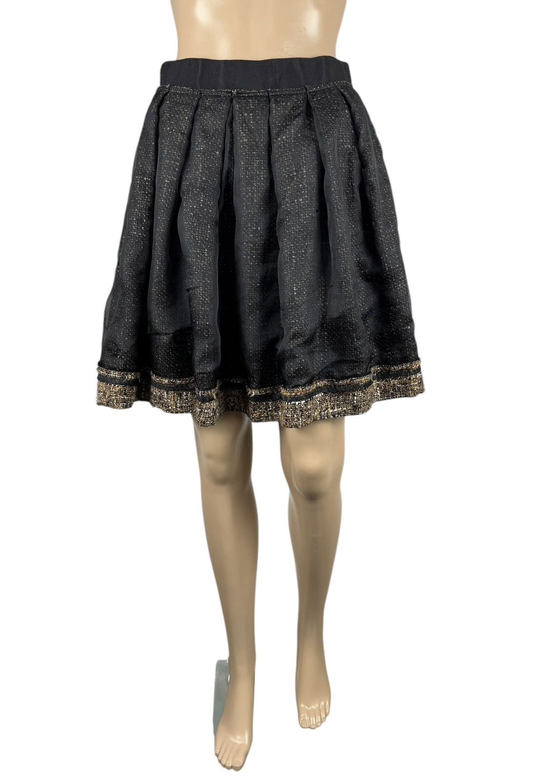 Dolce & Gabbana Dolce & Gabbana Mesh & Wool Woven Skirt size 44 Size 30" / US 8 / IT 44 - 1 Thumbnail