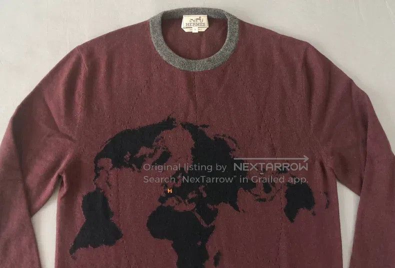 Other Hermes Cashmere sweater knitted sweater, burgundy, 100% ca Size US M / EU 48-50 / 2 - 3 Thumbnail
