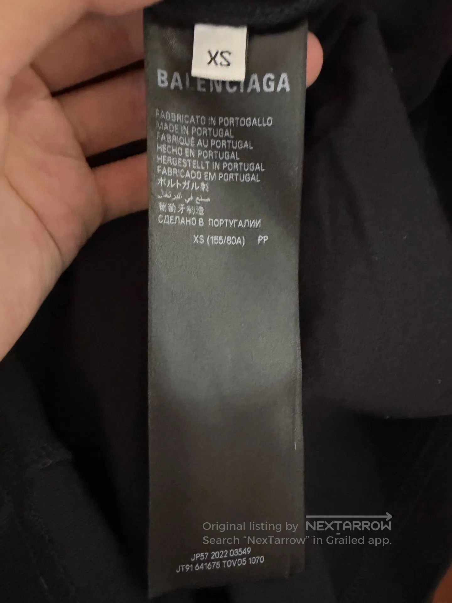 Balenciaga Balenciaga Black T-shirt with splashed logo| Size US XS / EU 42 / 0 - 4 Thumbnail