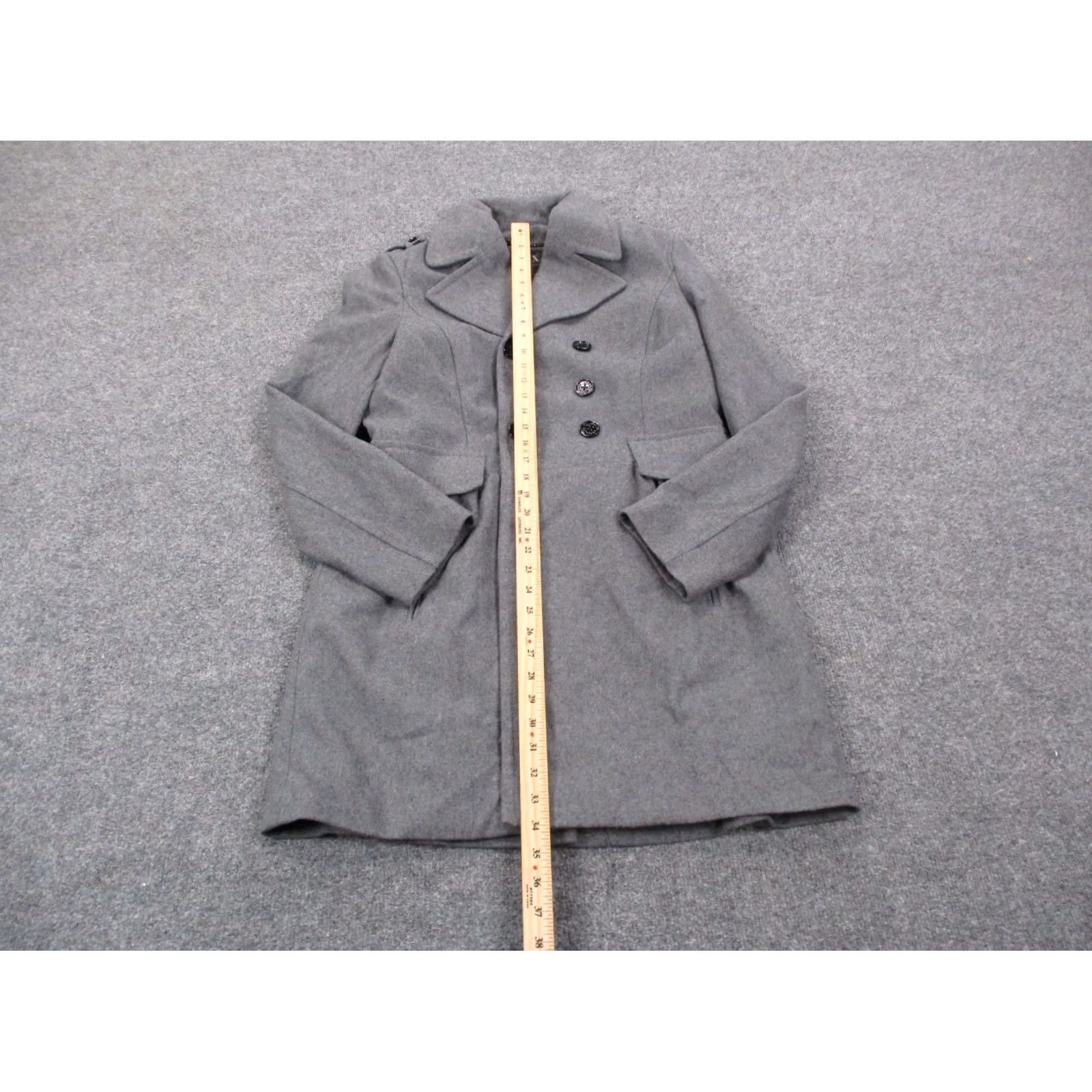 Armani Exchange Armani Exchange Jacket Women L Gray Wool Blend Heavy Preppy Coat Overcoat Sailor Jacket Women L Gray Wool Overcoat Armani Exchange Size L / US 10 / IT 46 - 3 Thumbnail