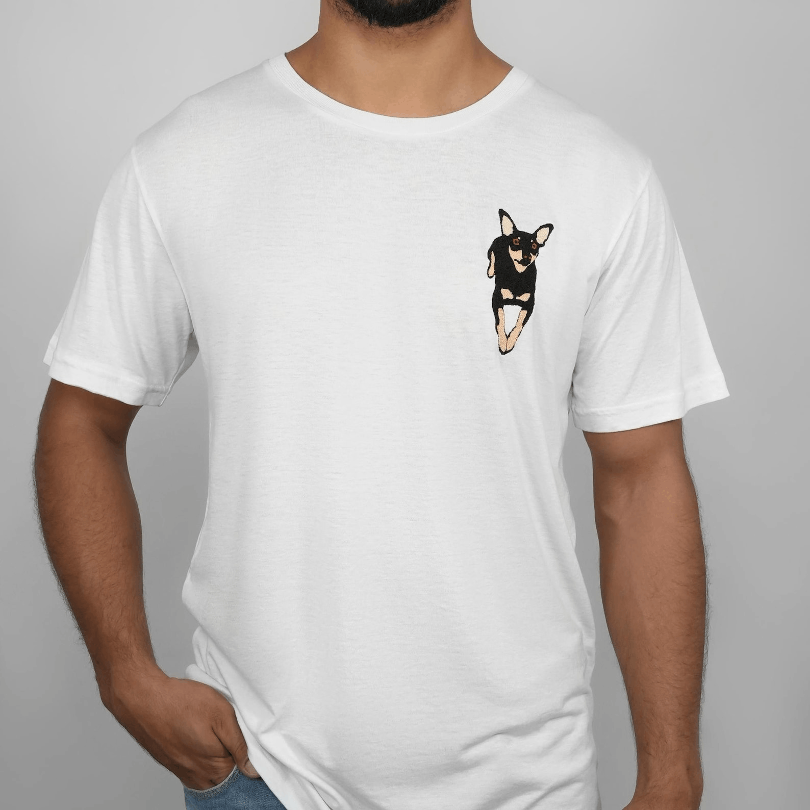 Other Custom Embroidered Portrait T-Shirt Size US M / EU 48-50 / 2 - 4 Thumbnail