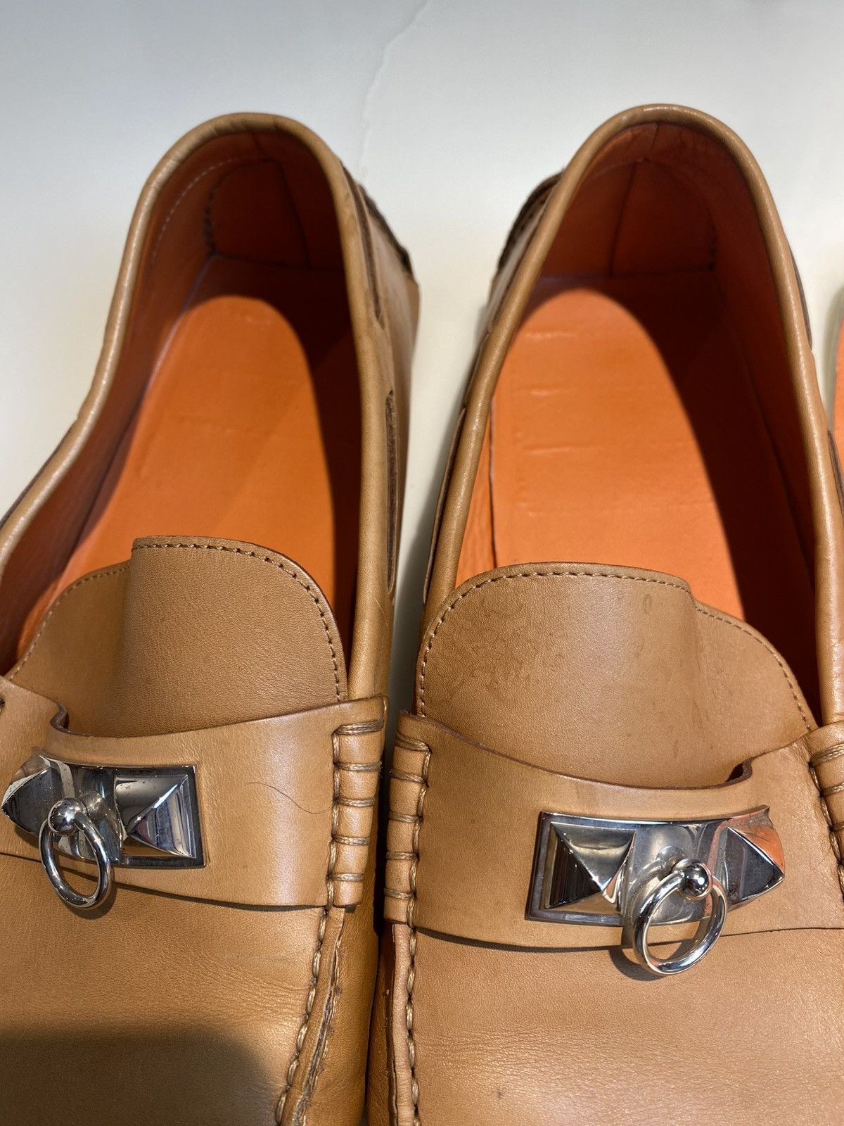 Hermes HERMES Brown IRVING LOAFERS Size US 11 / EU 44 - 14 Thumbnail