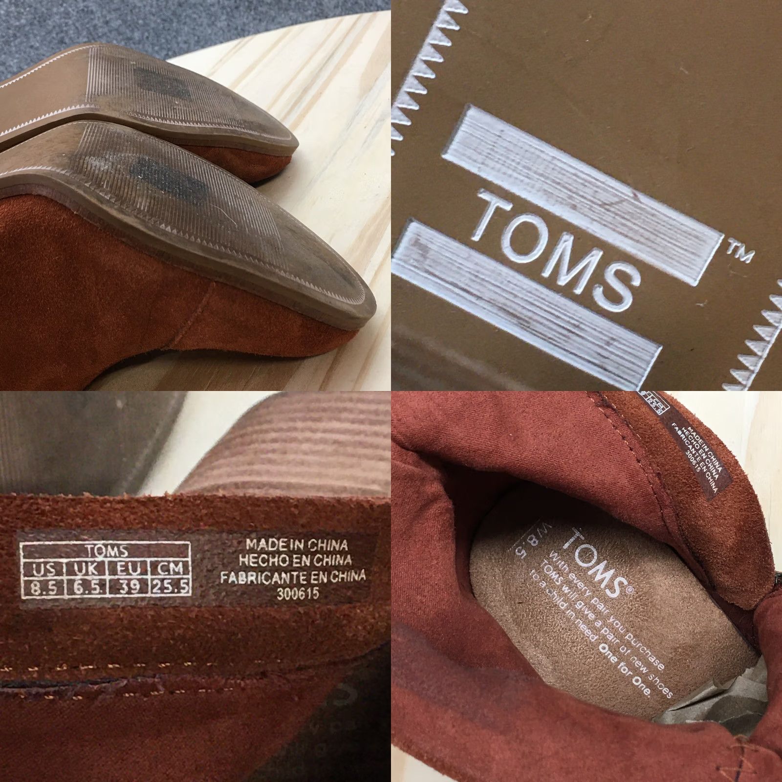 Toms TOMS Lunata Fringe Zip Ankle Bootie Brown Suede Heels Boots Womens 8.5 Foo d 3" Heel Casual Size US 9 / IT 39 - 9 Thumbnail