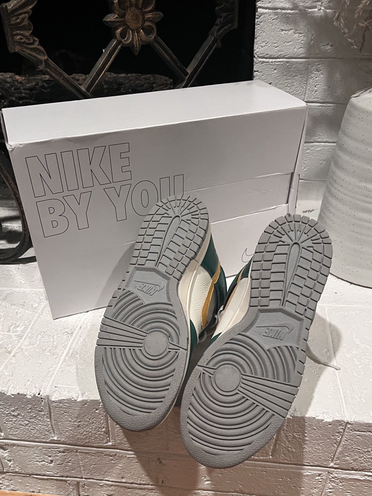Nike Nike Dunk High “Nike By You” Custom Green Yellow – Size 8 Size US 8 / IT 38 - 10 Thumbnail