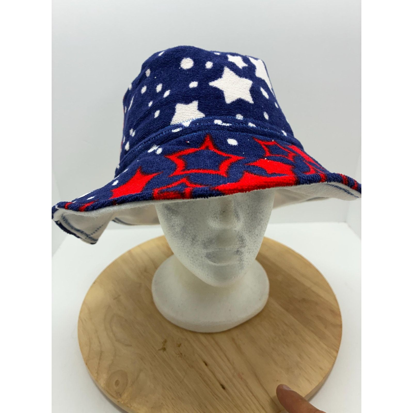 Other The Firecracker — Recycled Beach Towel Bucket Hat, Stars Size ONE SIZE - 9 Thumbnail