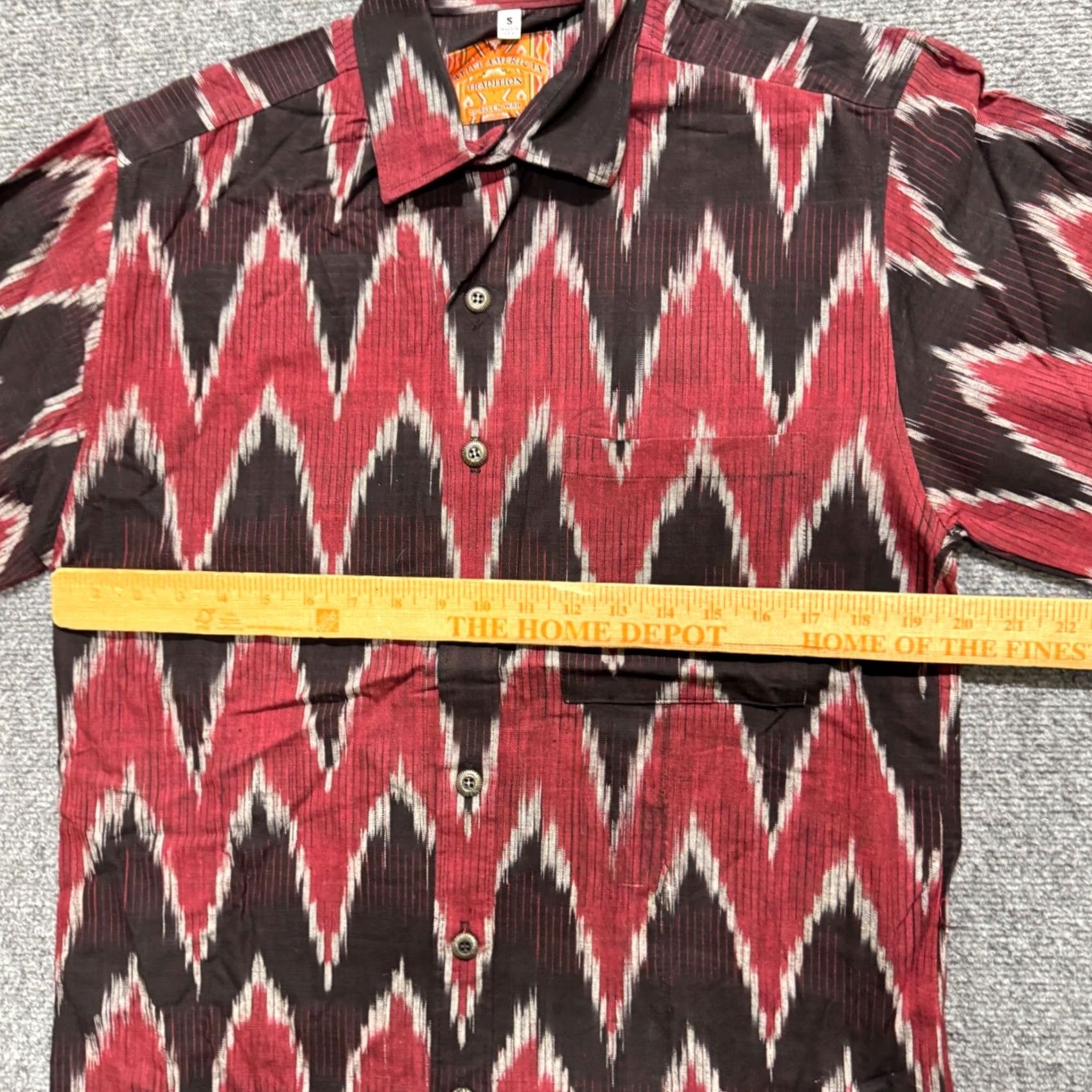 Vintage VINTAGE Shirt Mens S Western Button Up Aztec USA Made 90s Long-sleeve Distressed fade flaws Size US S / EU 44-46 / 1 - 4 Thumbnail