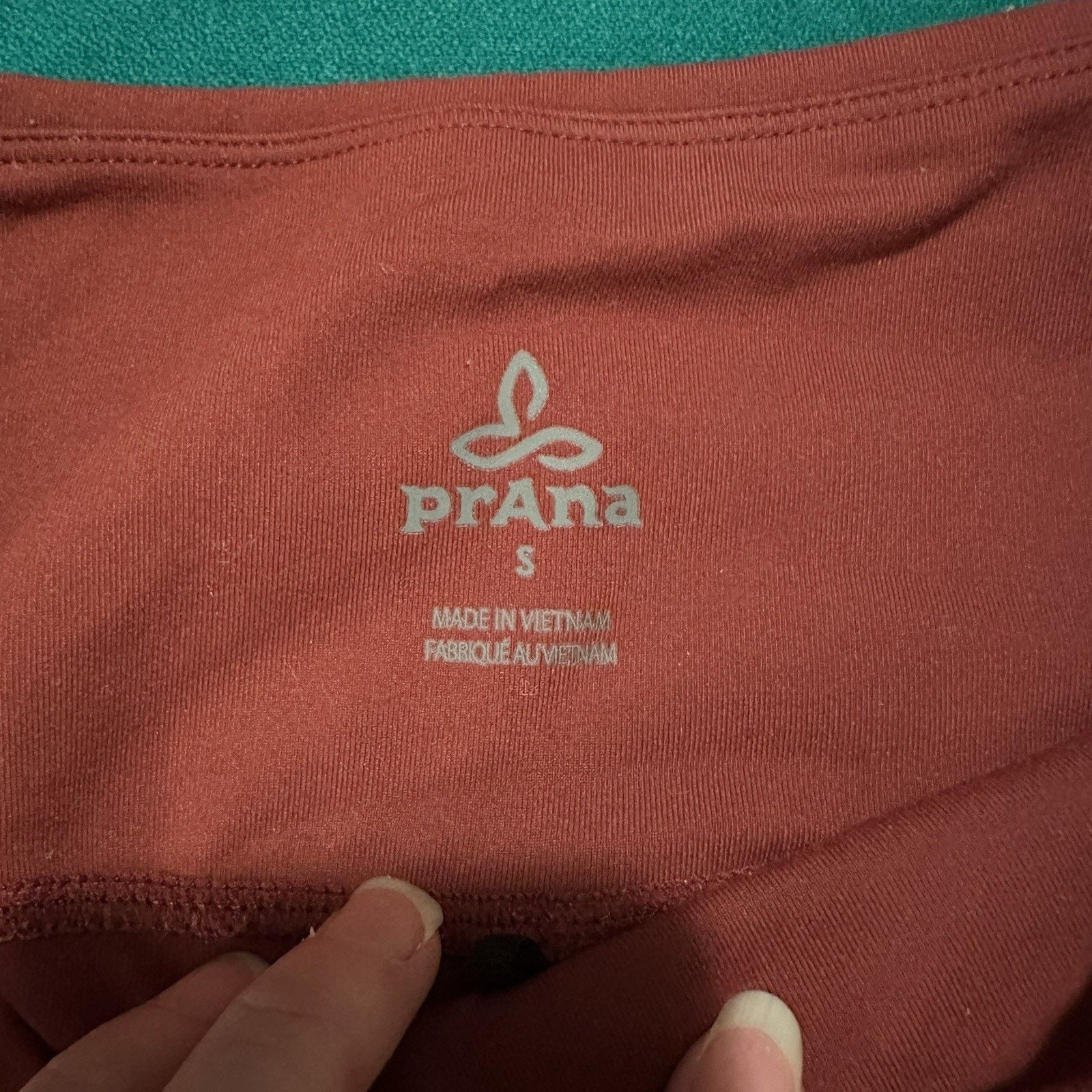 Prana prAna Women’s Leggings Red Sz S High Rise Stretch Pocket Size 26" / US 2 / IT 38 - 2 Thumbnail