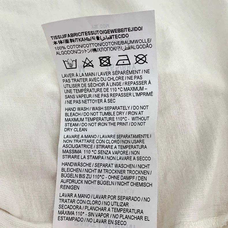 Saint Laurent Paris Saint Laurent White monogrammed cotton crewneck messaging T Size US M / EU 48-50 / 2 - 8 Thumbnail