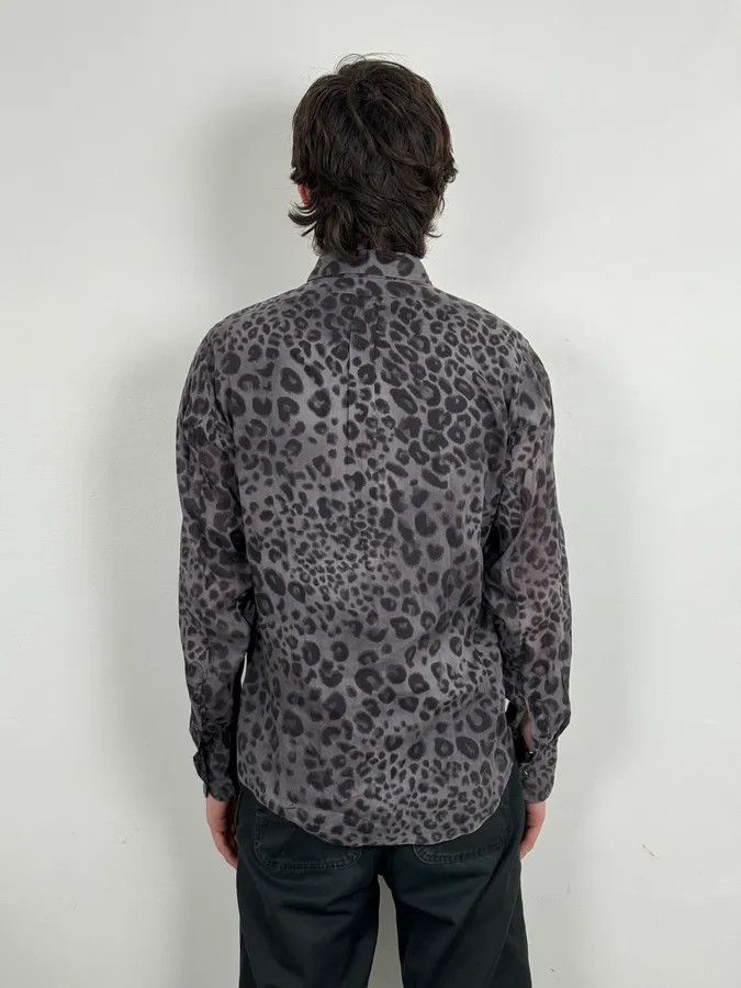 Dries Van Noten Dries Van Noten Grey & Black Leopard Print Shirt Size US S / EU 44-46 / 1 - 3 Thumbnail