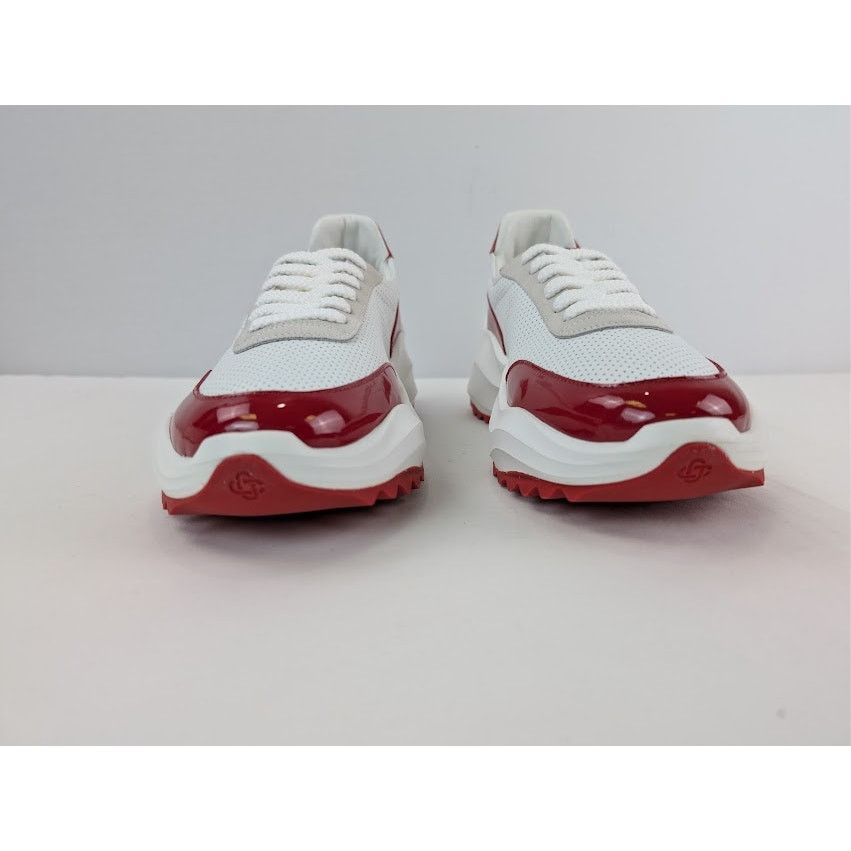 Casablanca o1rshd1 Leather Atlantis Sneaker in White / Red Size US 10.5 / EU 43-44 - 9 Thumbnail