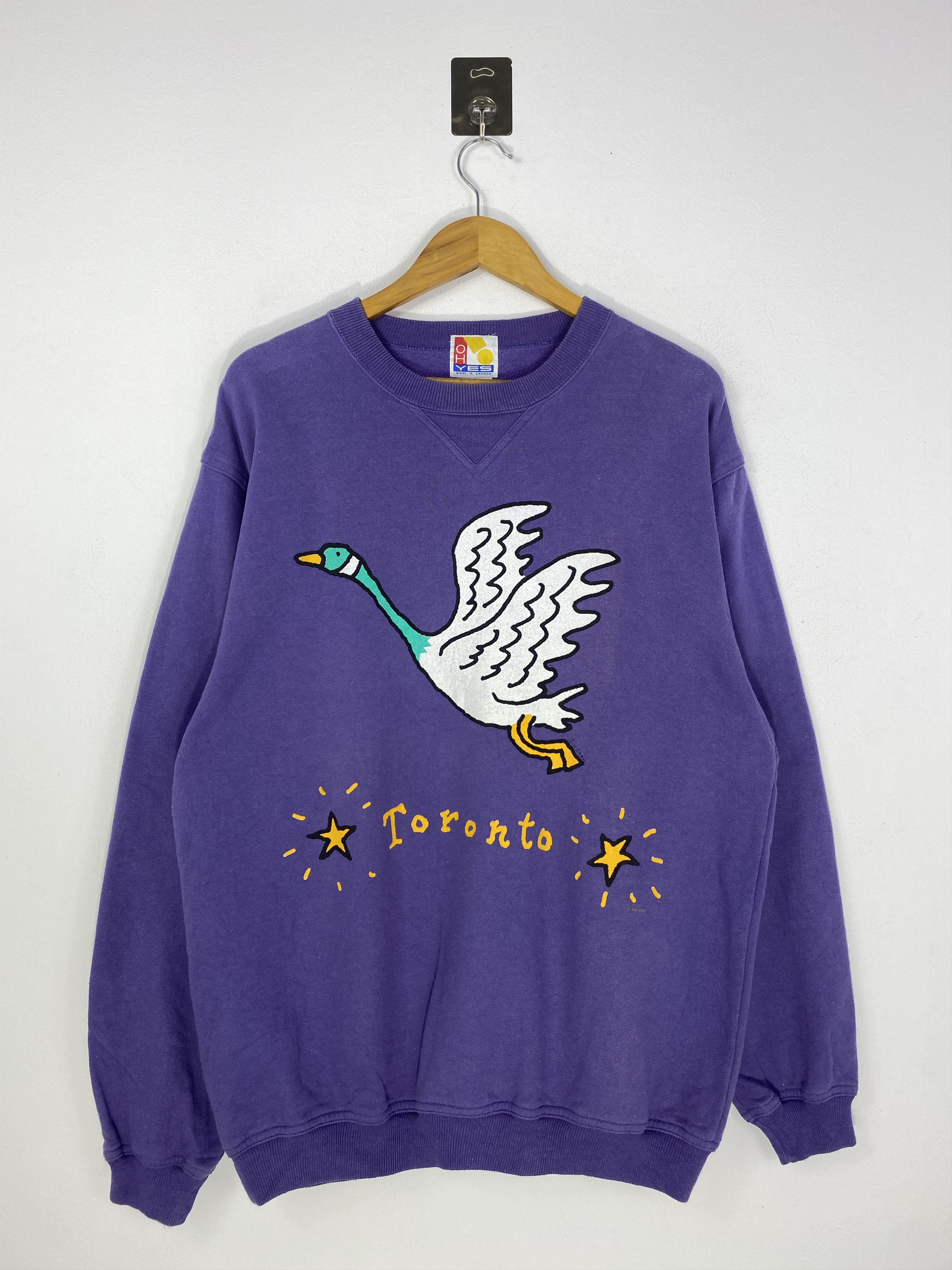 Vintage Vintage 90s Toronto Canada Printed Sweatshirt SH0115 Size US S / EU 44-46 / 1 - 1 Thumbnail
