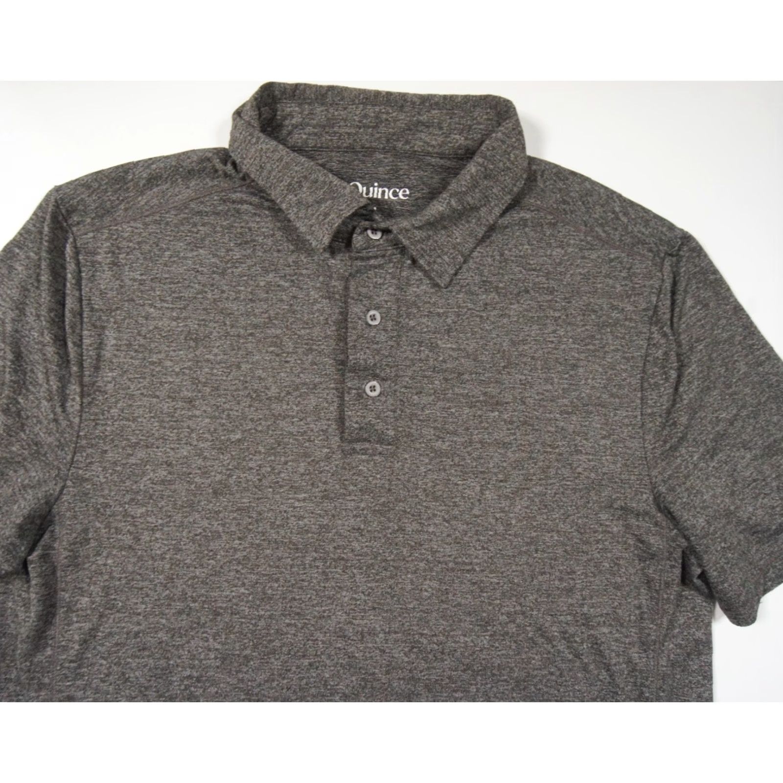 Quince Quince Shirt Mens Large Gray Polo Short Sleeve Stretch Adult Collared Preppy Size US L / EU 52-54 / 3 - 2 Thumbnail