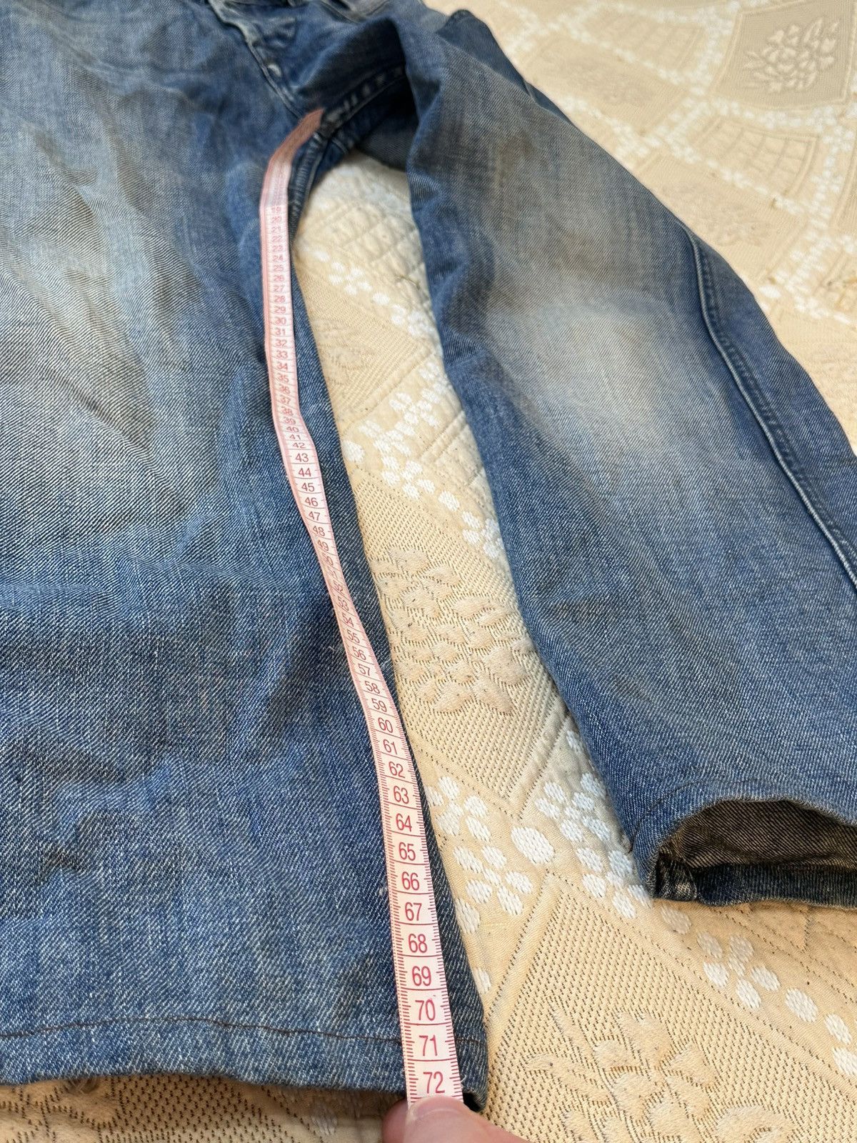 Diesel 🔥 Diesel Bonsky Washed Blue Distressed Oversized Jeans Pants Size US 30 / EU 46 - 12 Thumbnail