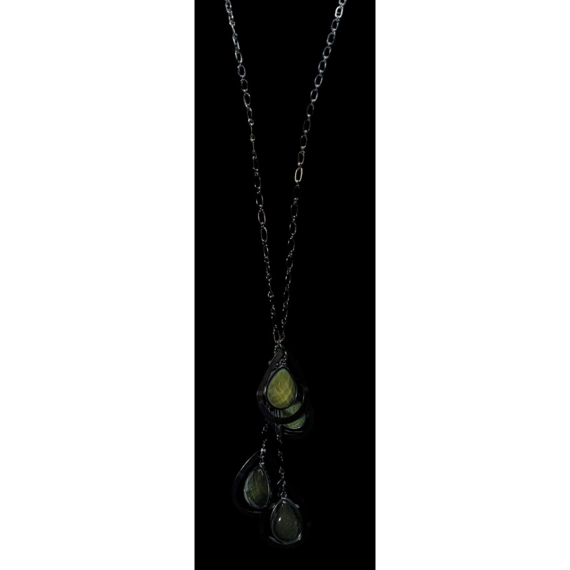 Other NY Collection Green Glass Teardrop Cluster Pendant Necklace Size ONE SIZE - 4 Thumbnail