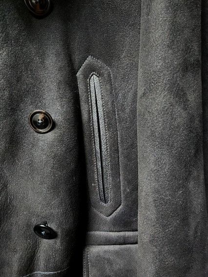 Tom Ford o1sm1stk0124 Suede Sharing Double Coat in Black Size US L / EU 52-54 / 3 - 4 Thumbnail
