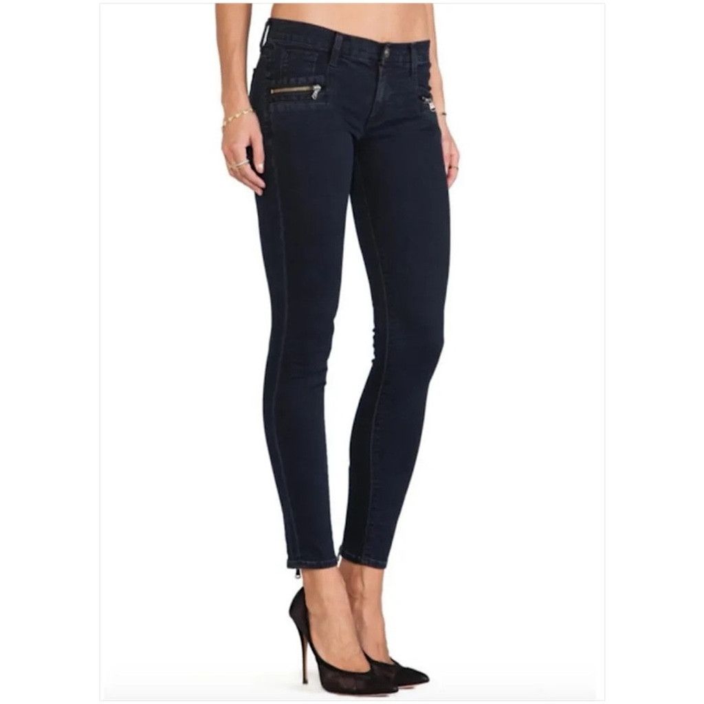 HUDSON CHIMERA Super Skinny back zippers SZ 26 BLACK WILD