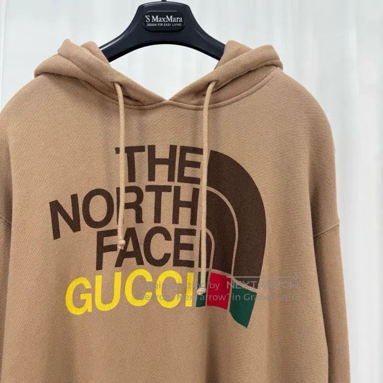 Gucci Gucci Co-branded khaki letter printed hoodie Size US XXS / EU 40 - 3 Thumbnail