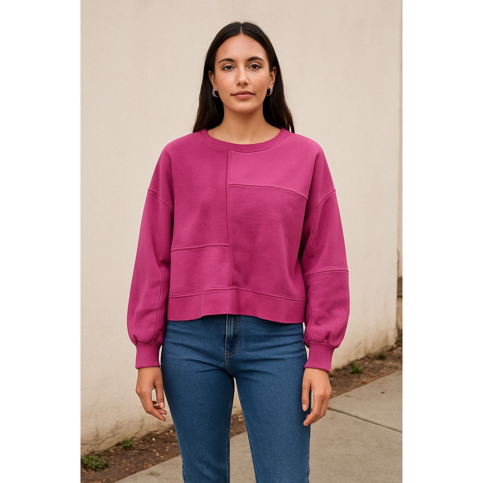 Other New In Pink Patchwork Sweatshirt Women’s Size Small Size S / US 4 / IT 40 - 2 Thumbnail