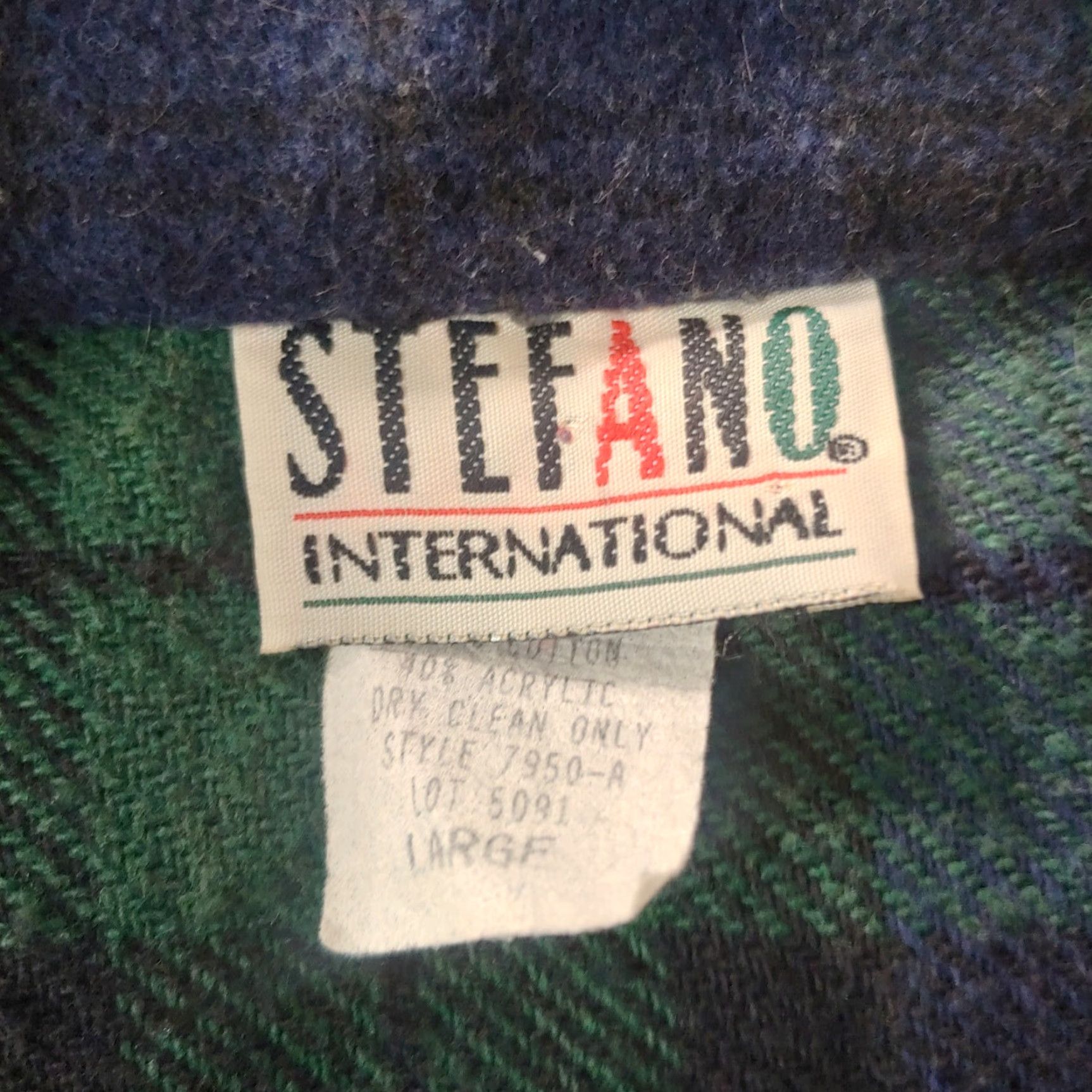 Vintage VINTAGE Stefano ILGWU Vest Women's L Blackwatch Plaid Fringe Button Collared Cotton-Acrylic Knit-Woven Blue-Green ILGWU USA Classic Size L / US 10 / IT 46 - 3 Thumbnail