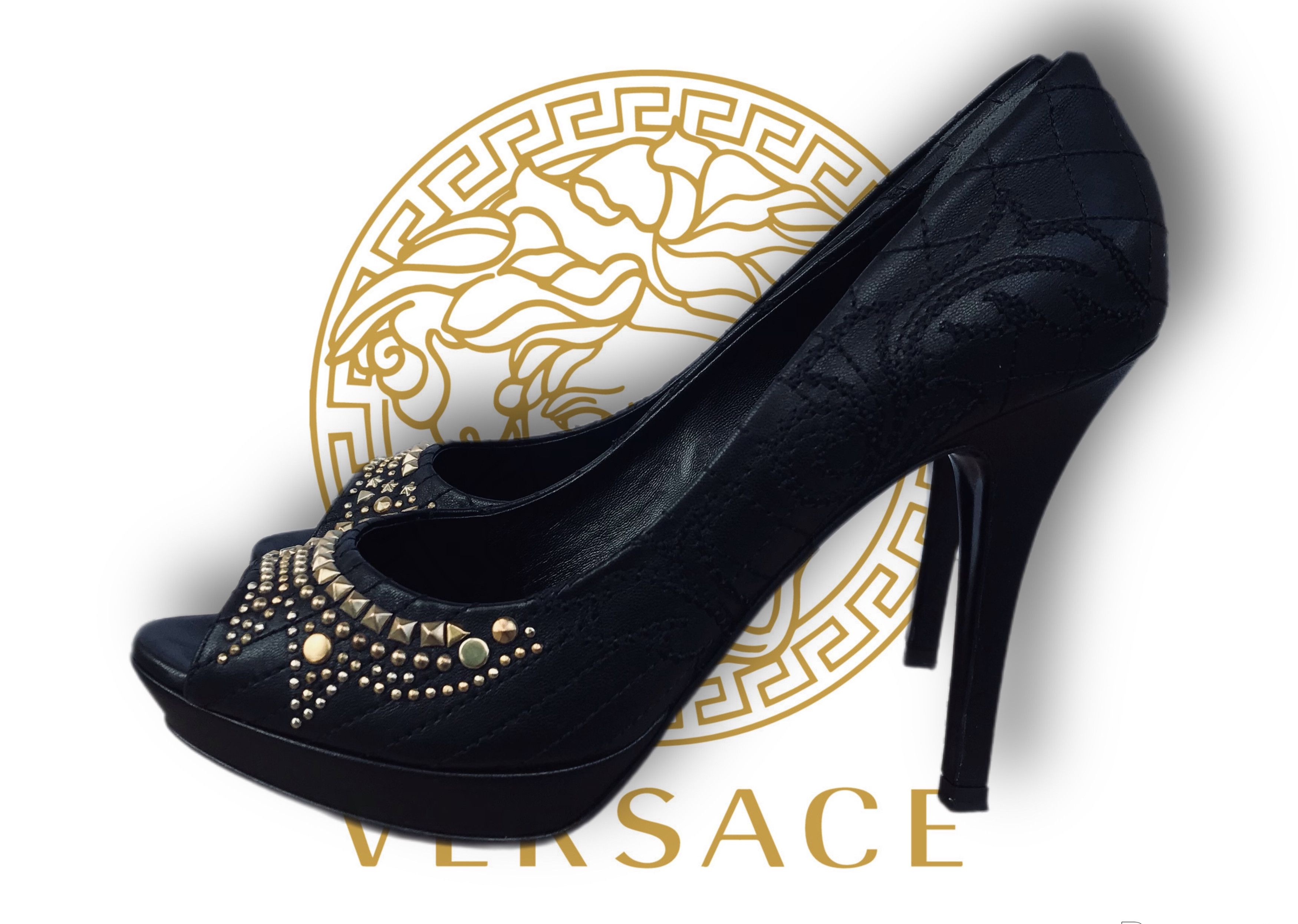 Versace Gianni Versace Vanitas Heels Pump 120 mm Leather Spikes Size US 10 / IT 40 - 2 Thumbnail