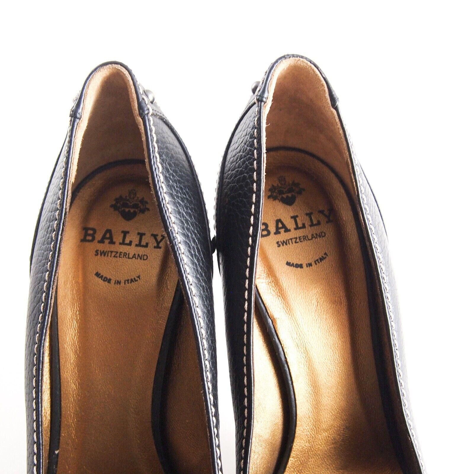 Bally Bally Uril Heels Plateau Black Leather Womens US 6.5 EU 37 Size US 6.5 / IT 36.5 - 4 Thumbnail