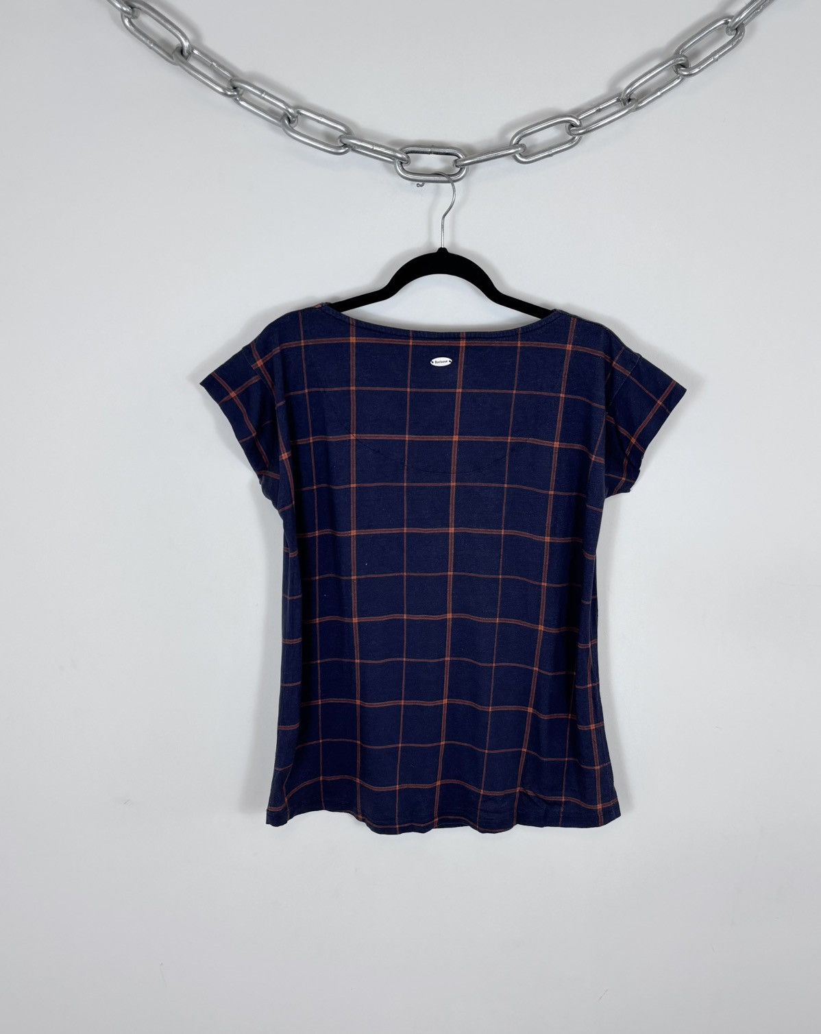 Barbour Barbour Summer Tartan Women’s Navy Blue T-Shirt Blouse Top Size M / US 6-8 / IT 42-44 - 12 Thumbnail