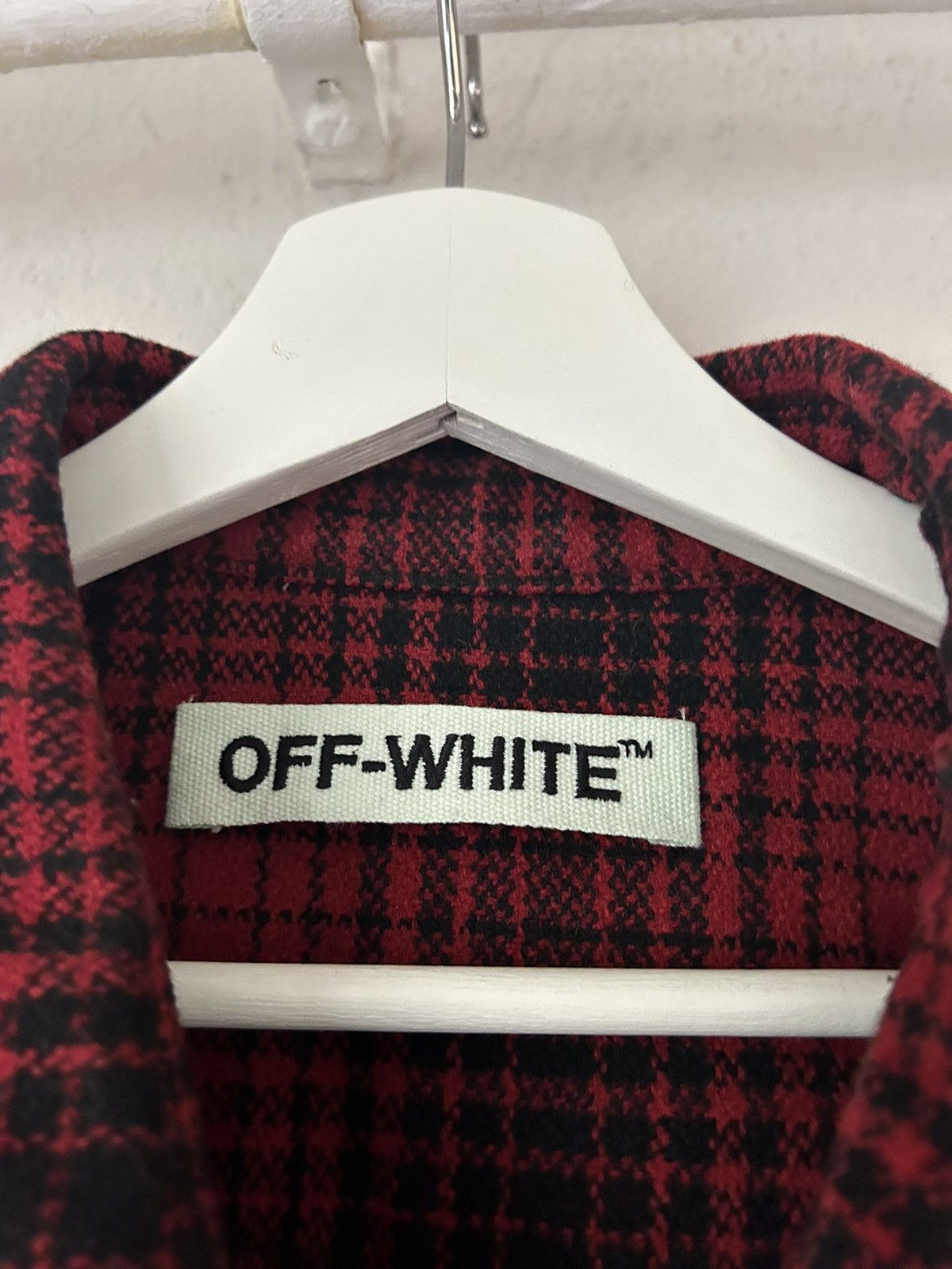Off-White Check Wool Tartan Shirt Size US M / EU 48-50 / 2 - 12 Thumbnail